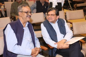 Justice S. Muralidhar with TMF member Maneesh Chhibber